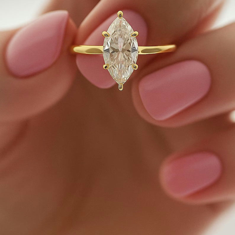 Marquise Cut Moissanite Women's Ring